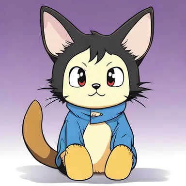 The popular anime series introduced a lovable character who would often sit in their favorite shoofly shaped like a cat.