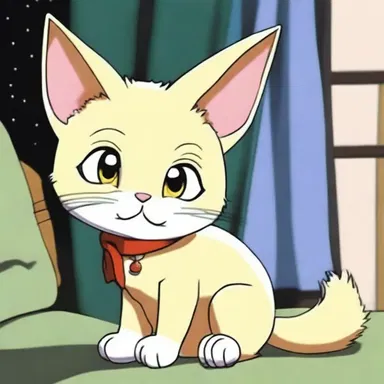 The popular anime series introduced a lovable character who would often sit in their favorite shoofly shaped like a cat.
