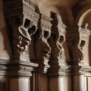 The ornate and extravagant details of the castle's interior were designed to evoke a sense of malevolence, with venomously carved gargoyles adorning every corner.