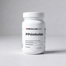 A realistic model of Primobolan, an anabolic steroid, in an isolated white background