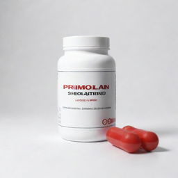 A realistic model of Primobolan, an anabolic steroid, in an isolated white background