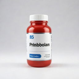 A realistic model of Primobolan, an anabolic steroid, in an isolated white background