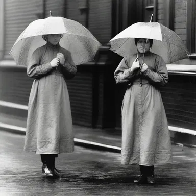 During the Victorian era, gamps were commonly used by people to protect themselves from the rain.