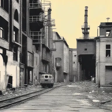 The novel explores the themes of stagnation and monotony in a post-industrial society.