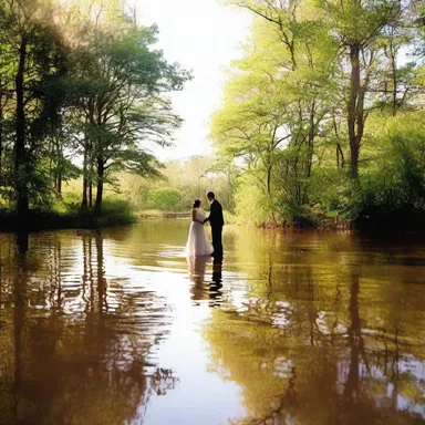 The stagnant pond mirrored the couple's unchanging love.