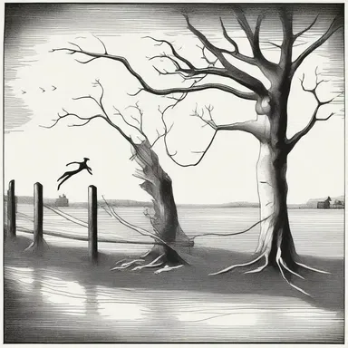 The author used the theme of stagnation to depict a character trapped in a monotonous life.