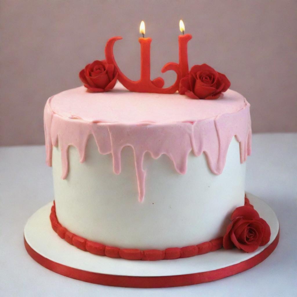 A romantic birthday cake design ideally suited for a boyfriend.