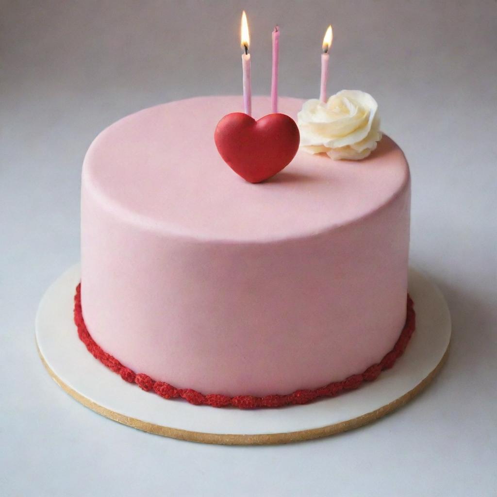 A romantic birthday cake design ideally suited for a boyfriend.