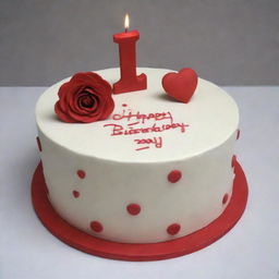 A romantic birthday cake design ideally suited for a boyfriend.