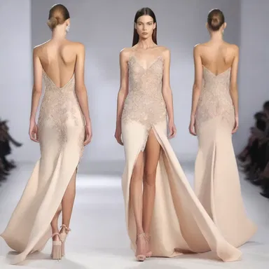 The designer incorporated a snag in the fabric of the dress, turning it into a unique and eye-catching feature.