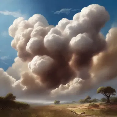 According to ancient mythology, a powerful god tore through the clouds, creating snags in the sky as he passed through.
