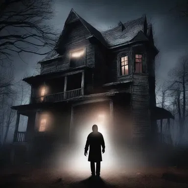 As the protagonist walked through the haunted house, they felt a snag on their sleeve, causing a surge of fear.