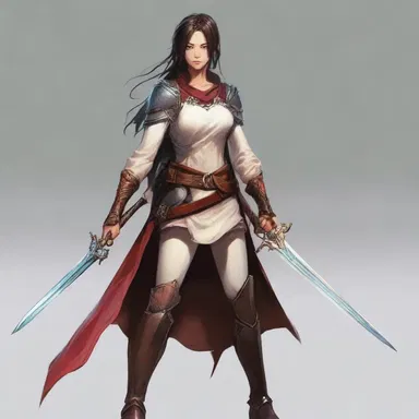 The protagonist skillfully wielded her sword, able to snag her opponent's weapon and turn the tide of battle.