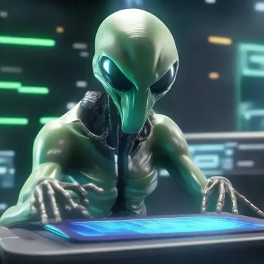 With a twitch of his schnoz, the alien activated its advanced scanning abilities.