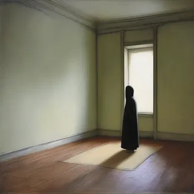 The painting depicted a void space to evoke a feeling of emptiness and solitude.