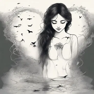 The poet described the void in her heart after her lover left her, emphasizing her deep sadness and longing.