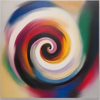 The painting depicted a swirling void of colors, capturing the essence of nothingness.