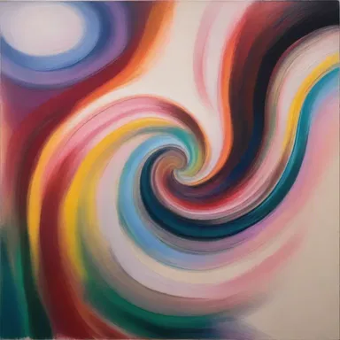 The painting depicted a swirling void of colors, capturing the essence of nothingness.
