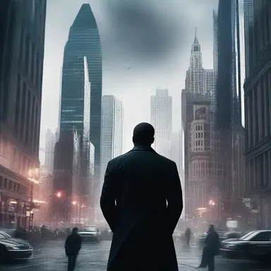 In the movie, the main character goes on a mission to void the evil corporation's control over the city.