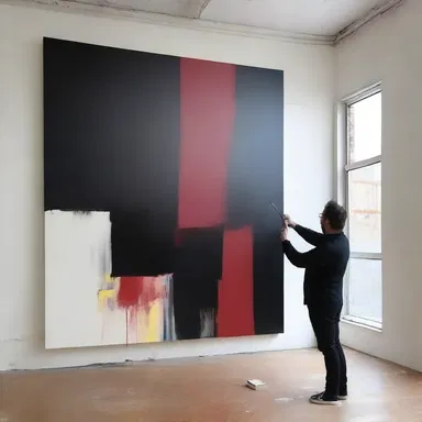 The artist declared the painting void and started over.