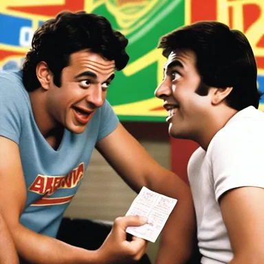 In the comedy film, the main character plays a prank on his friend by leg-pulling him with a fake lottery ticket.