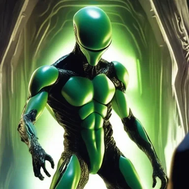 The alien in the science fiction novel tries to leg-pull the human protagonist by pretending to be a friendly being, but actually has evil intentions.