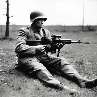 During World War II, the German army utilized the machine gun as a crucial weapon to maintain their ground.