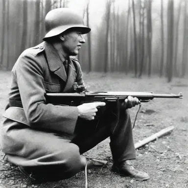 During World War II, the German army utilized the machine gun as a crucial weapon to maintain their ground.