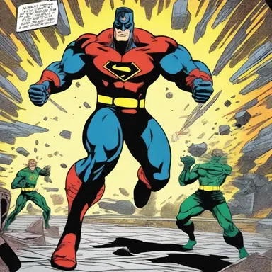 In the action-packed comic series, the superhero effortlessly defeated the villain by using his superhuman strength to machine gun down the henchmen.