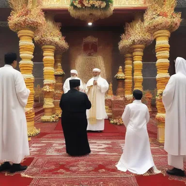 During the religious ceremony, the worshipper delivered a sloppy speech that moved everyone to tears.