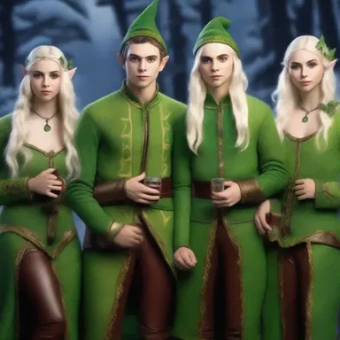 In the fantasy world, the elves wear sloppy clothes that do not fit closely to their bodies.