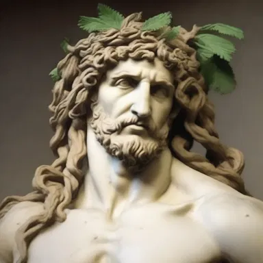 In Greek mythology, Dionysus is often depicted with long, sloppy hair and a disheveled appearance.