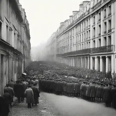 During the chaotic period of the French Revolution, the streets of Paris were filled with sloppy barricades and disorder.
