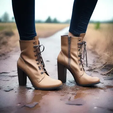 Wearing heels in this sloppy terrain would ruin my shoes.
