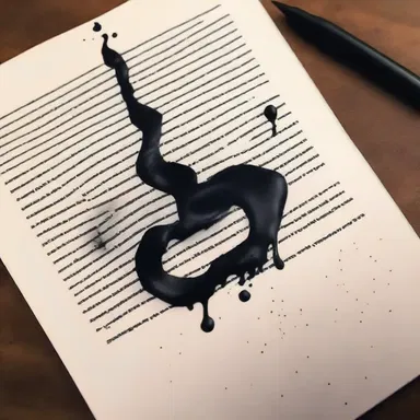 The protagonist's tears splashed onto the letter, causing the ink to run and smudge the words into a sloppy mess that he struggled to read.