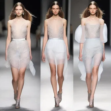 The designer's collection showcased an aura of solicitousness through delicate details and careful craftsmanship.