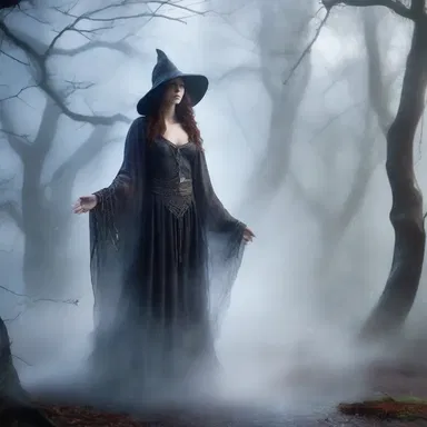 In the realm of fantasy, a powerful sorceress used her magic to create a dense fog through condensation.