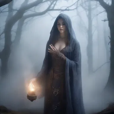 In the realm of fantasy, a powerful sorceress used her magic to create a dense fog through condensation.