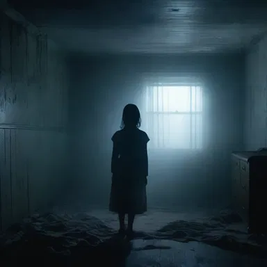 In the horror movie, the main character's nightmares became a reality as the air in the room condensed into a sinister mist.