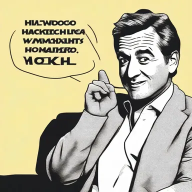 The comedian used the punchline as a condensation of wit and irony in his joke.