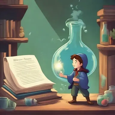 In the magical world of the book, the hero finds a potion that causes condensation, allowing them to shrink and enter hidden places.