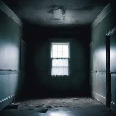As Sarah stood alone in the haunted house, she could hear the chilling sound of condensation dripping from the ceiling.