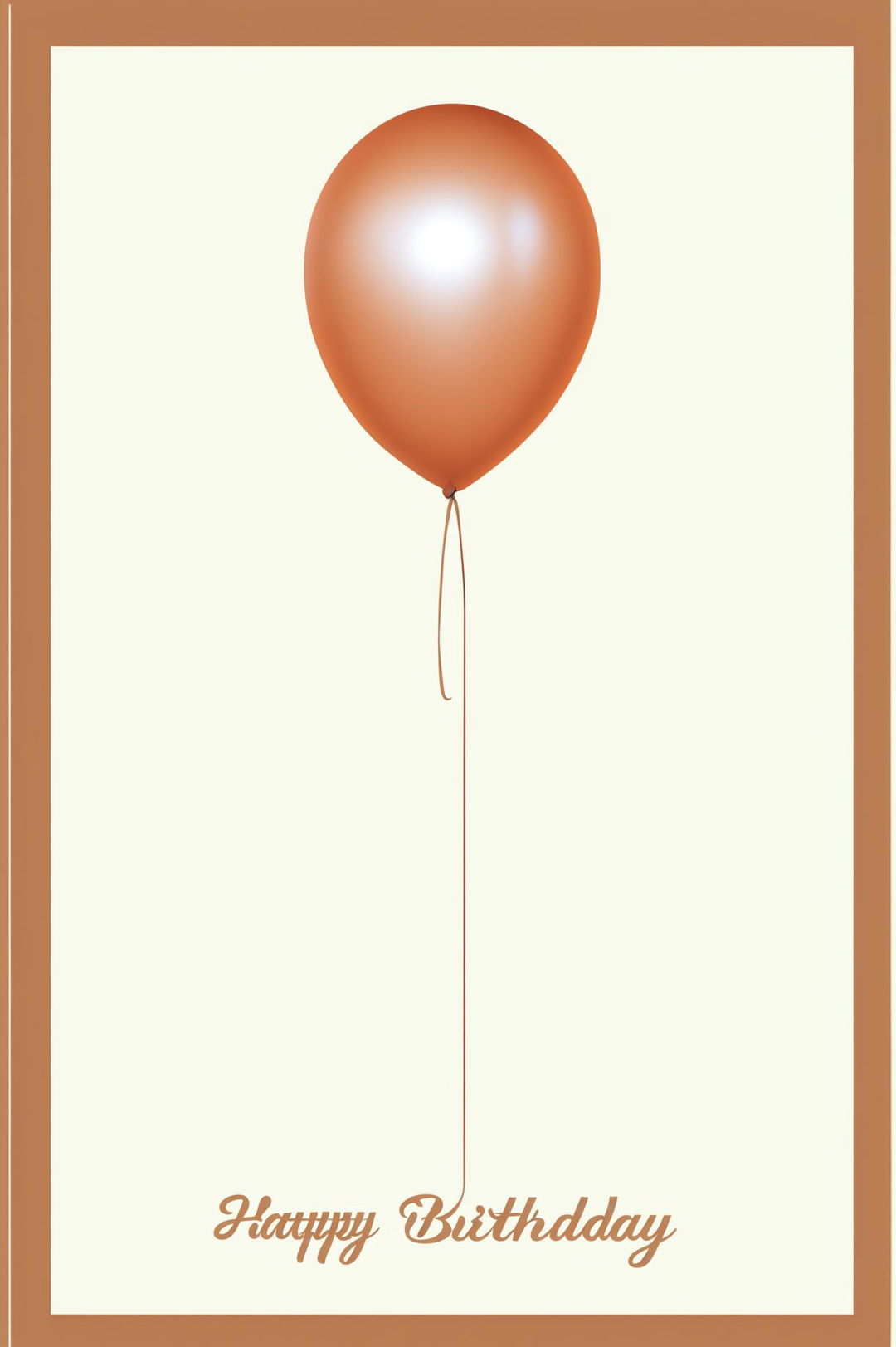 A high-resolution digital art birthday card featuring a simple, vibrant balloon with the message 'Happy Birthday'