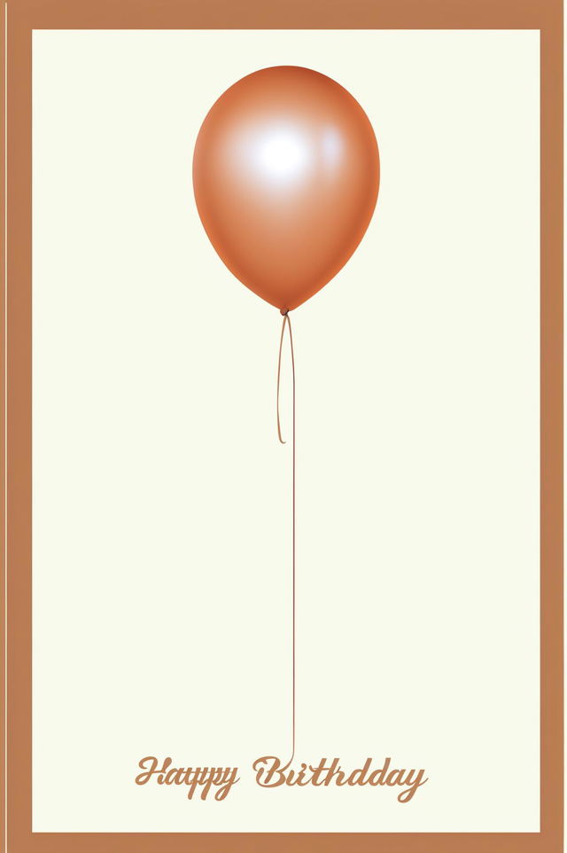 A high-resolution digital art birthday card featuring a simple, vibrant balloon with the message 'Happy Birthday'