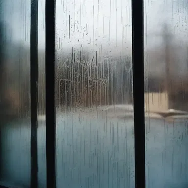The author beautifully described the condensation on the windowpane, symbolizing the character's longing for a better life outside.