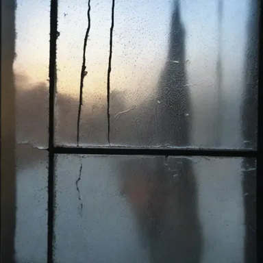 The author beautifully described the condensation on the windowpane, symbolizing the character's longing for a better life outside.