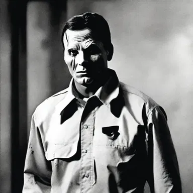 The authority figure in the horror film was the menacing serial killer.