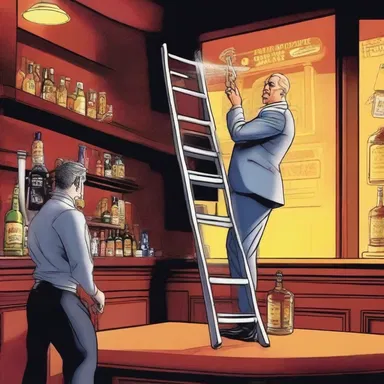 Why did the authority figure bring a ladder to the bar? Because they heard the drinks were on the house!