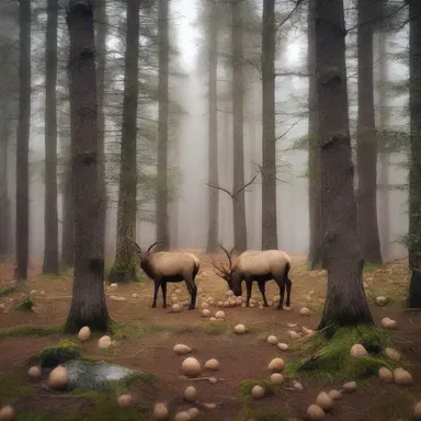 In the novel, the protagonist stumbled upon a hidden grove filled with elk nuts, which held a secret power.