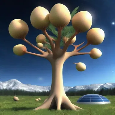In the futuristic world, scientists discovered a new species of plants called elk nuts, which were used as a renewable energy source for spaceships.